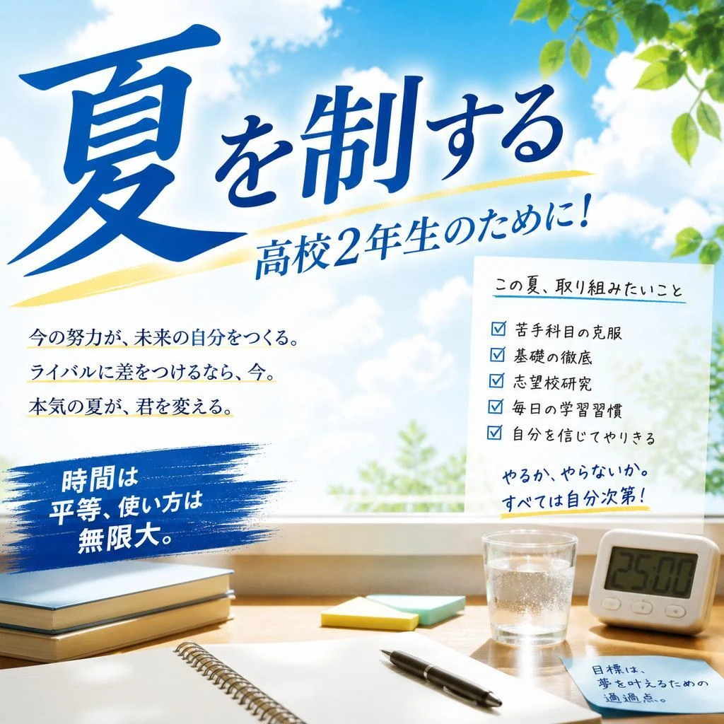 夏を制する高校2年生のために！
