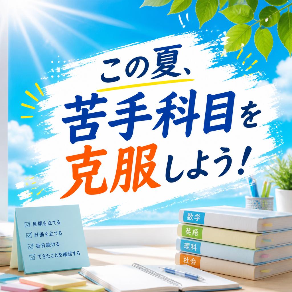 この夏、苦手科目を克服しよう！