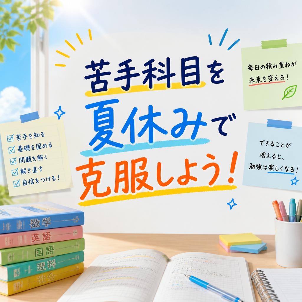 苦手科目を夏休みで克服しよう！