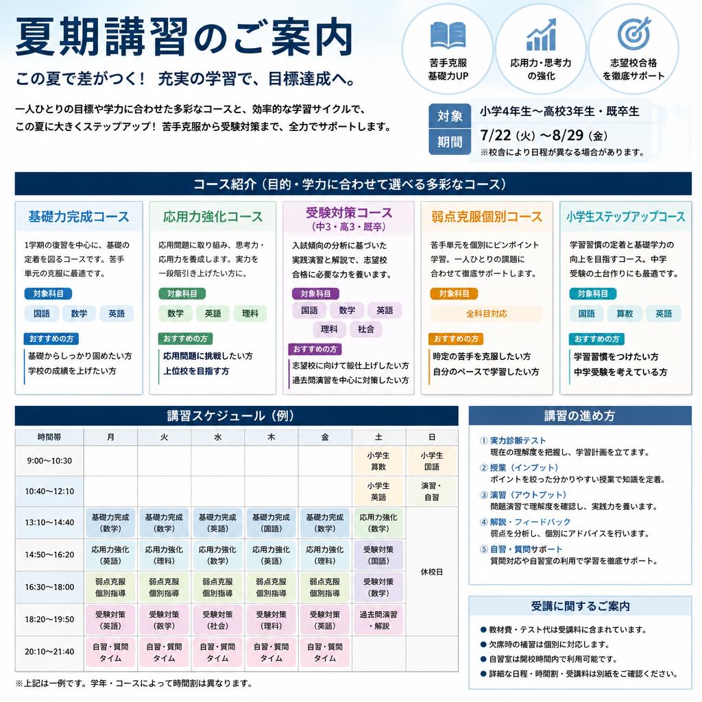 講習内容とスケジュール