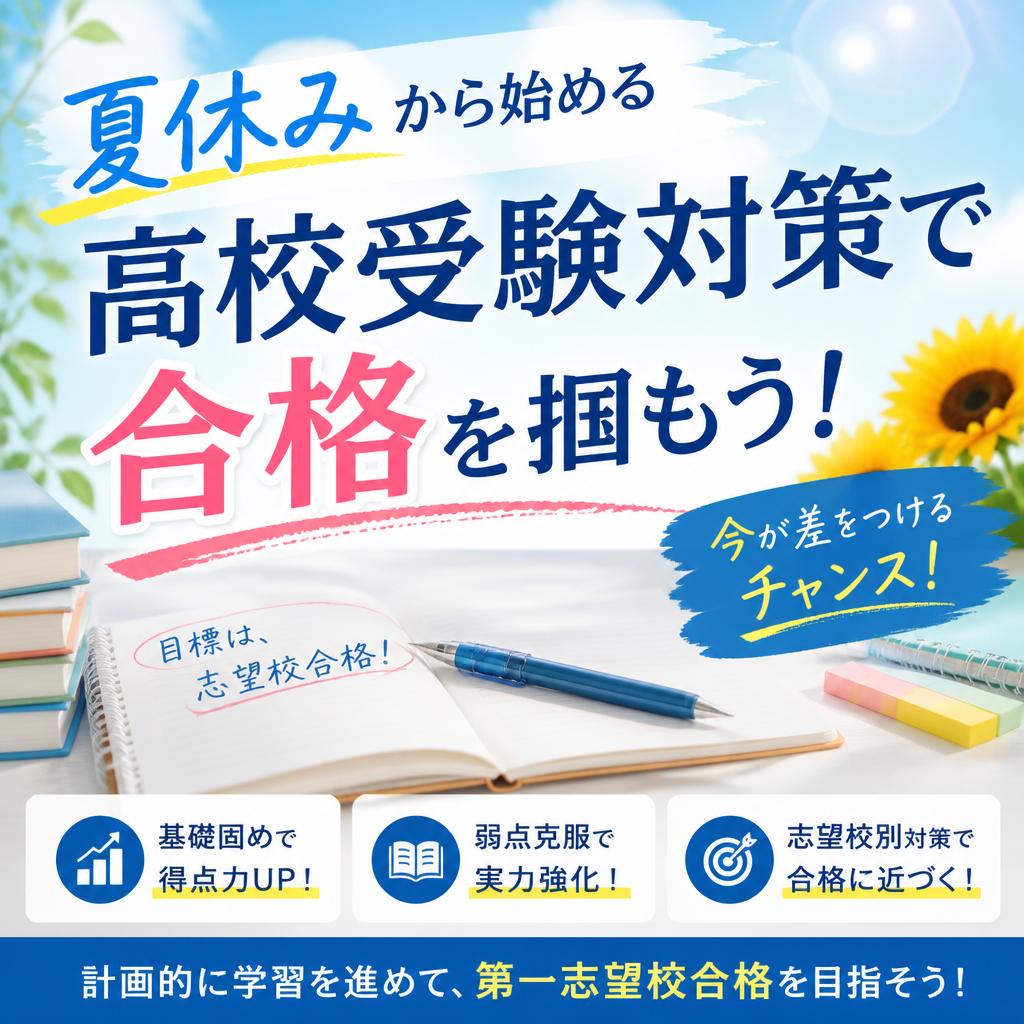 夏休みから始める高校受験対策で合格を掴もう！
