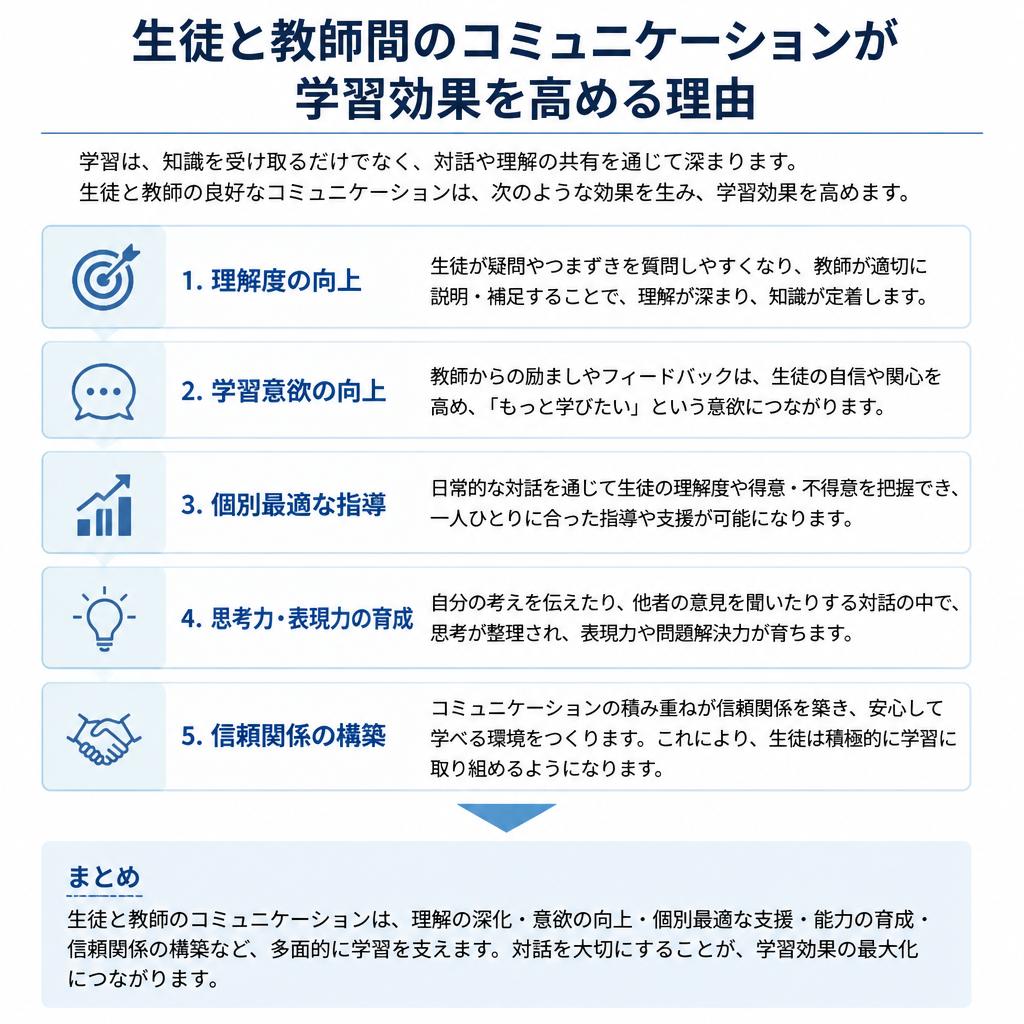 5. 教師とのコミュニケーションの重要性